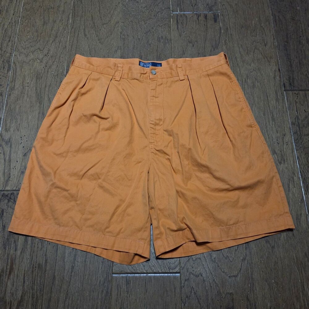 Vintage Polo Ralph Lauren TYLER SHORTS Pleated Cotton Men's Size (34) 35